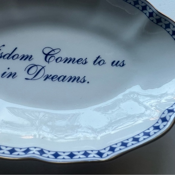 MOTTAHEDEH Trinket Dish made for Neiman Marcus; “WISDOM COMES TO US IN DREAMS" - Picture 3 of 5